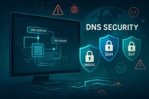 DNS tunneling attacks hiding malicious network traffic through DNS requests