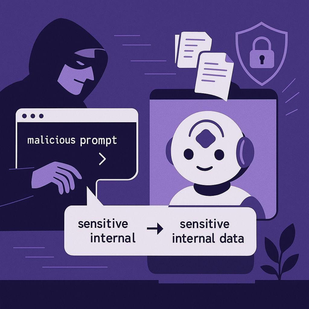 AI chatbot protected against prompt injection attacks and malicious instructions.