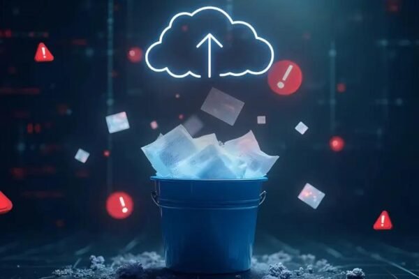 Public cloud storage exposure showing private files at risk of unauthorized access